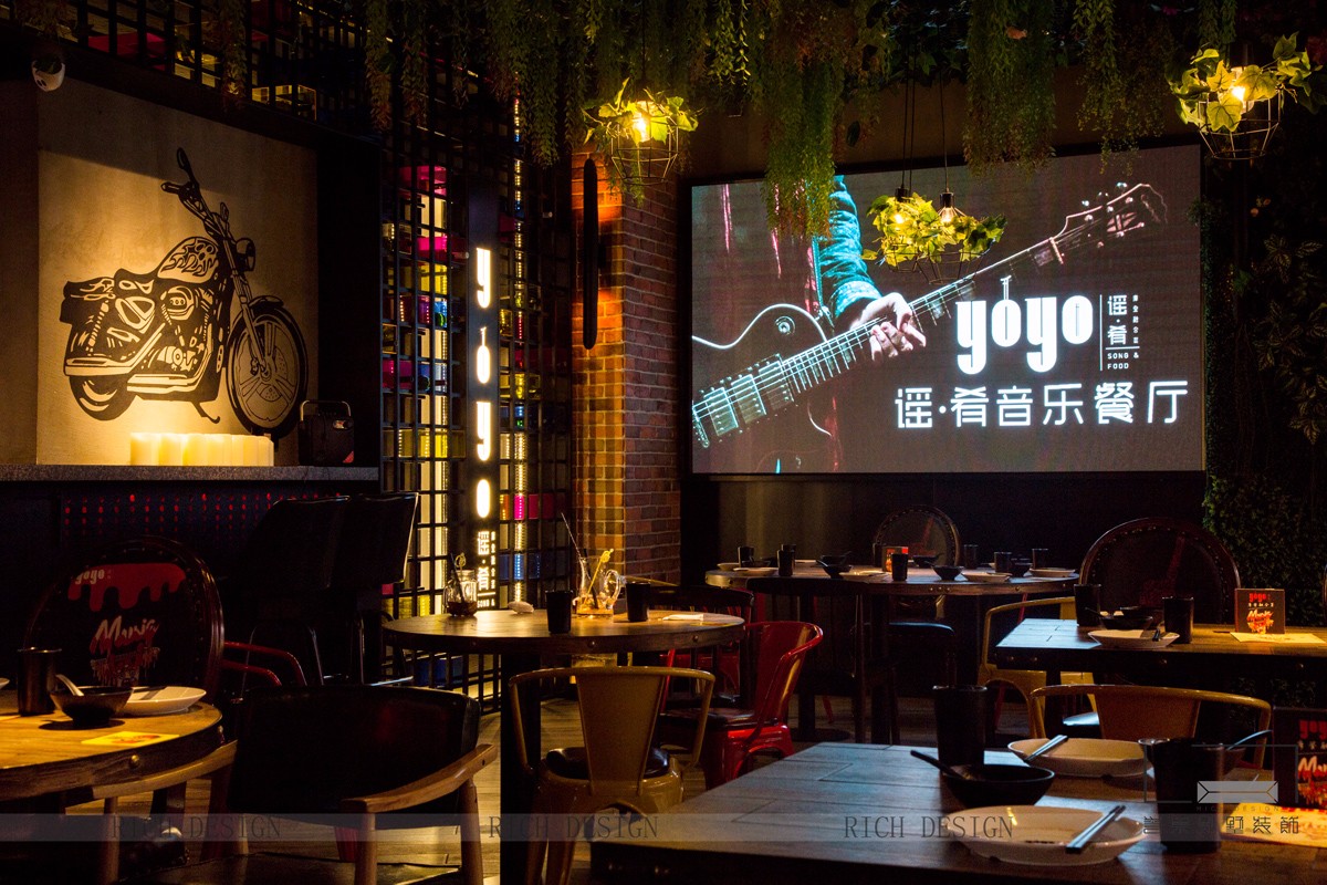 現代音樂餐廳裝潢實景圖角度